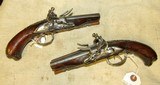 Pair Of High Quality French Double Barrel Flintlock .45 Caliber Travelers Pistols