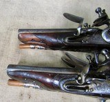 Pair Of High Quality French Double Barrel Flintlock .45 Caliber Travelers Pistols - 10 of 15
