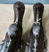Pair Of High Quality French Double Barrel Flintlock .45 Caliber Travelers Pistols - 13 of 15