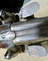 Pair Of High Quality French Double Barrel Flintlock .45 Caliber Travelers Pistols - 14 of 15