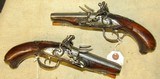 Pair Of High Quality French Double Barrel Flintlock .45 Caliber Travelers Pistols - 3 of 15