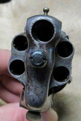 Scarce French Devisme Model 1866 7mm Cartridge Pepperbox Revolver - 5 of 11