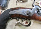 True Pair of DuBout A Metz Percussion High Grade .70 Cal Large Bore Pistols Circa 1850 - 3 of 19