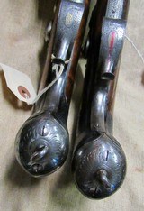 True Pair of DuBout A Metz Percussion High Grade .70 Cal Large Bore Pistols Circa 1850 - 14 of 19