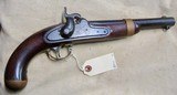 Civil War I. Johnson Model 1842 Single Shot Percussion Military Pistol Dated 1855