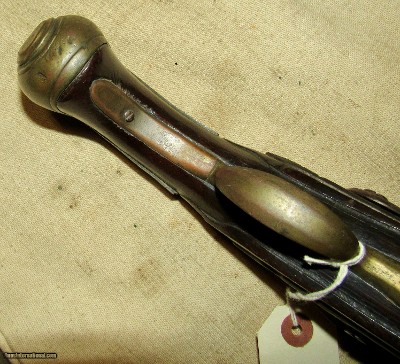 Large Continental Revolutionary War Period Flint Lock Pistol Possibly French or Dutch - Image 15 of 19