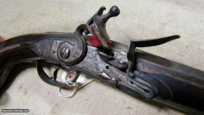 Large Continental Revolutionary War Period Flint Lock Pistol Possibly French or Dutch - Image 4 of 19
