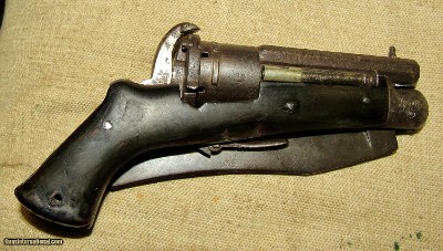 Belgian 5mm Pin Fire Revolver Folding Knife Pistol 1800's - Image 10 of 13