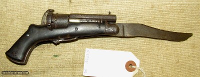 Belgian 5mm Pin Fire Revolver Folding Knife Pistol 1800's