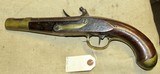Scarce Italian Flint Lock Military Pistol Early 1800's .70 Caliber Brass Mounted - 8 of 16