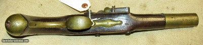 Scarce Italian Flint Lock Military Pistol Early 1800's .70 Caliber Brass Mounted - Image 10 of 16