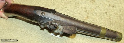 Scarce Italian Flint Lock Military Pistol Early 1800's .70 Caliber Brass Mounted - Image 6 of 16