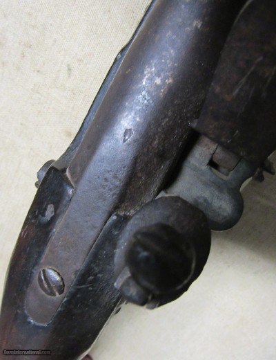 Scarce Italian Flint Lock Military Pistol Early 1800's .70 Caliber Brass Mounted - Image 7 of 16