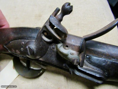 Scarce Italian Flint Lock Military Pistol Early 1800's .70 Caliber Brass Mounted - Image 5 of 16