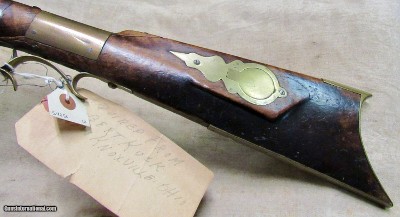Percussion Jas Golcher Brass Lock .36 Cal Half Stock Hunting Rifle 1850's - Image 13 of 20