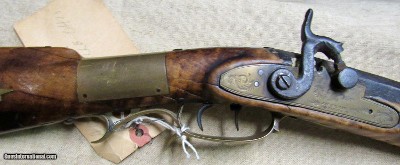 Percussion Jas Golcher Brass Lock .36 Cal Half Stock Hunting Rifle 1850's - Image 6 of 20