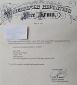 Scarce First Model Winchester 1873 Special Order Rifle .44 With Factory Letter 1878 - 20 of 20