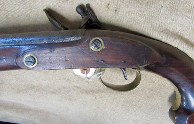 J. Richards 1780's Revolutionary War Period British Flint Lock Cannon Barrel Swivel Ramrod Officers or Travelers Pistol - Image 16 of 20