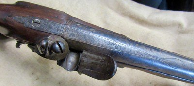J. Richards 1780's Revolutionary War Period British Flint Lock Cannon Barrel Swivel Ramrod Officers or Travelers Pistol - Image 9 of 20