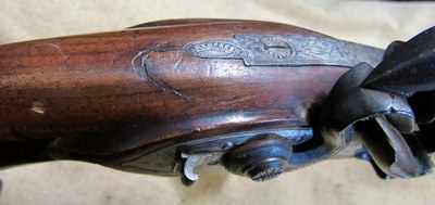 J. Richards 1780's Revolutionary War Period British Flint Lock Cannon Barrel Swivel Ramrod Officers or Travelers Pistol - Image 12 of 20