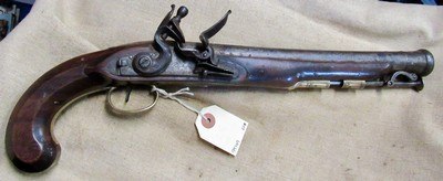 J. Richards 1780's Revolutionary War Period British Flint Lock Cannon Barrel Swivel Ramrod Officers or Travelers Pistol - Image 1 of 20