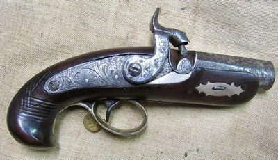 Rare F H Clark Memphis Tenn Southern Marked Deringer Percussion Pocket Pistol Civil War Era Confederate - Image 1 of 9