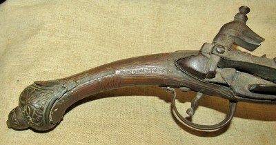 Mediterranean Migulet Rat Tail Pirate Pistol 1700's - Image 5 of 20