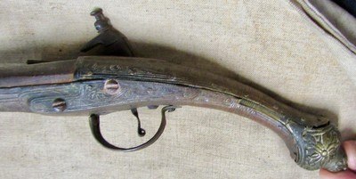 Mediterranean Migulet Rat Tail Pirate Pistol 1700's - Image 11 of 20