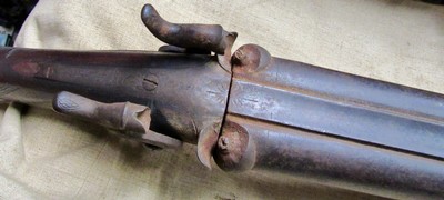 Antique Belgian 8 Bore Percussion Double Barrel Shotgun Market Gun 43 Inch Barrels 1850's - Image 7 of 20