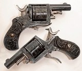 ANTIQUE ENGRAVED GERMAN BULLDOG FOLDING TRIGGER .32 COLT SHORT 6 ROUND REVOLVER - 1 of 4