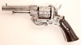 ANTIQUE ENGRAVED BELGIAN LEFAUCHEUX 7mm PINFIRE DA REVOLVER - 1 of 6