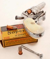 ANTIQUE SMALL ENGRAVED FOLDING TRIGGER 6 ROUND DA .22 SHORT REVOLVER NO FFL - 4 of 7