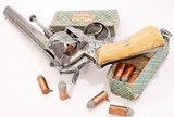 ANTIQUE ENGRAVED BELGIAN LEFAUCHEUX 12mm PINFIRE 6 RD CIVIL WAR D.A. REVOLVER NO FFL - 2 of 5