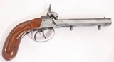 ANTIQUE PERCUSSION DOUBLE BARREL GERMAN POCKET PISTOL .44 CALIBER - 2 of 6