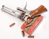 ANTIQUE RARE GERMAN SMALL POCKET FOLDING TRIGGER DOUBLE ACTION .22 SHORT REVOLVER EXCELLENT. NO FFL. - 2 of 5