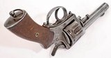 ANTIQUE LARGE FRAME BELGIAN DOUBLE ACTION .450 REVOLVER. NO FFL. - 3 of 6
