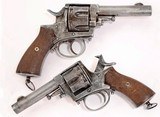 ANTIQUE LARGE FRAME BELGIAN DOUBLE ACTION .450 REVOLVER. NO FFL. - 1 of 6