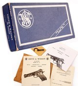 SMITH & WESSON 38 MASTER MODEL No. 52 .38 SPECIAL W.C. TARGET D.A. COMPETITION PISTOL IN BOX. - 10 of 10
