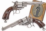 ANTIQUE MILITARY LICENSED LEFAUCHEUX M1854 12mm PINFIRE CIVIL WAR REVOLVER. NO FFL. - 1 of 6