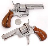 ANTIQUE GERMAN D.R.G.M. FOLDING TRIGGER 7mm 6 ROUND PINFIRE POCKET REVOLVER. NO FFL. - 1 of 6