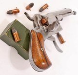ANTIQUE GERMAN D.R.G.M. FOLDING TRIGGER 7mm 6 ROUND PINFIRE POCKET REVOLVER. NO FFL. - 2 of 6