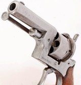 ANTIQUE GERMAN D.R.G.M. FOLDING TRIGGER 7mm 6 ROUND PINFIRE POCKET REVOLVER. NO FFL. - 3 of 6
