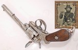 ANTIQUE MILITARY LICENSED LEFAUCHEUX MODEL1854 12mm PINFIRE CIVIL WAR D.A. ENGRAVED REVOLVER. NO FFL. - 4 of 6