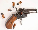 ANTIQUE GERMAN 7mm PINFIRE D.A. FOLDING TRIGGER 6 ROUND REVOLVER. NO FFL. - 2 of 6