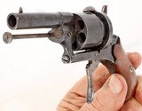 ANTIQUE GERMAN 7mm PINFIRE D.A. FOLDING TRIGGER 6 ROUND REVOLVER. NO FFL. - 6 of 6