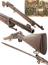 FRENCH LEBEL M 1886-93 8x50R CAL. WWI BOLT ACTION BATTLE RIFLE + BAYONET. C&R - 3 of 8