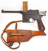 MAUSER C96 BROOMHANDLE SEMI AUTO .30/7.63mm MAUSER WWI PISTOL WITH STOCK/HOLSTER. VERY GOOD.C&R - 2 of 8