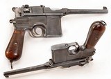 MAUSER C96 BROOMHANDLE SEMI AUTO .30/7.63mm MAUSER WWI PISTOL WITH STOCK/HOLSTER. VERY GOOD.C&R - 4 of 8