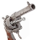 ANTIQUE SPANISH ENGRAVED LEFAUCHEUX 6 ROUND DOUBLE ACTION CIVIL WAR 12 mm PINFIRE REVOLVER. NO FFL. - 5 of 5