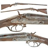 ANTIQUE RARE PARKER BROS. D2 GRADE LIFTER ACTION DAMASCUS SxS 10 GA SHOTGUN. NO FFL. - 1 of 7